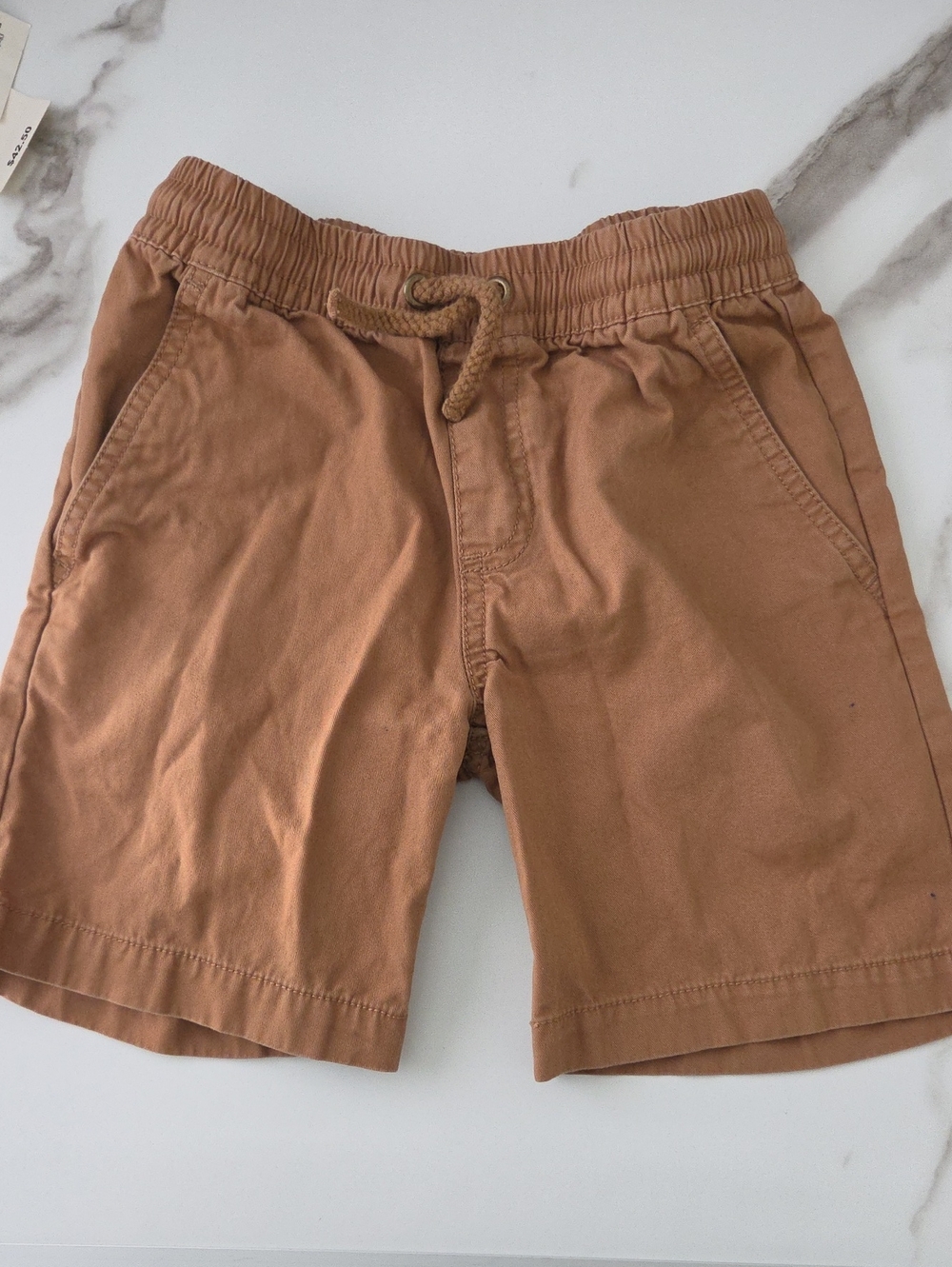 dip Tan Elastic-Waist Kids Shorts